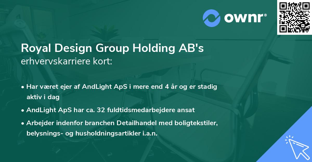 Royal Design Group Holding AB's erhvervskarriere kort