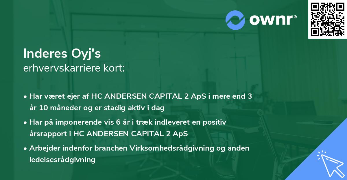 Inderes Oyj's erhvervskarriere kort