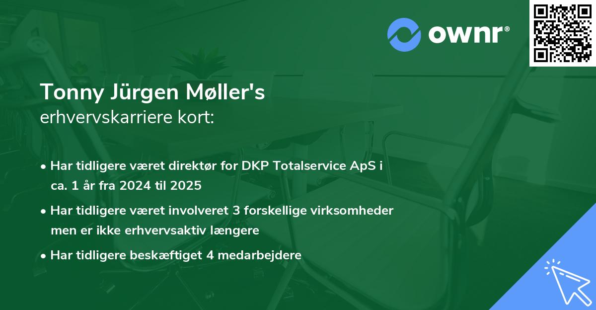 Tonny Jürgen Møller's erhvervskarriere kort