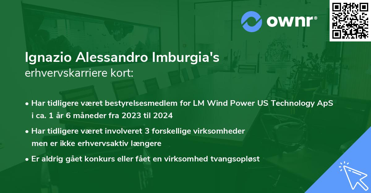 Ignazio Alessandro Imburgia's erhvervskarriere kort