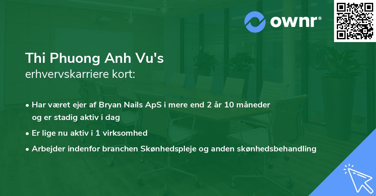 Thi Phuong Anh Vu's erhvervskarriere kort
