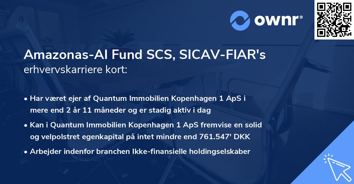 Amazonas-AI Fund SCS, SICAV-FIAR's erhvervskarriere kort