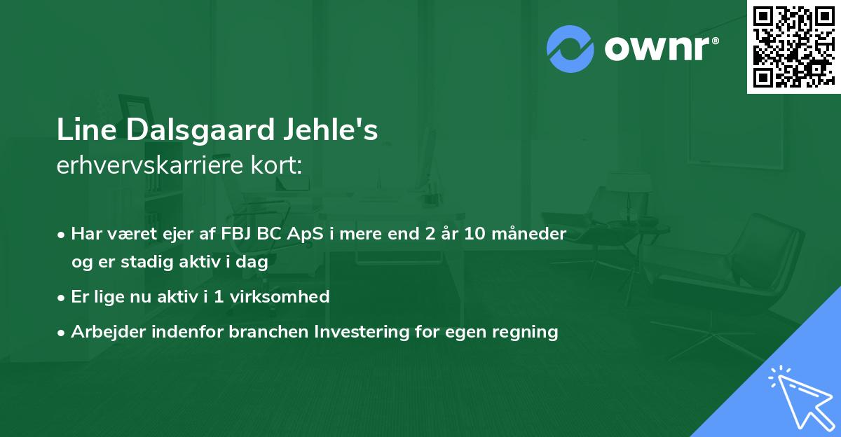 Line Dalsgaard Jehle's erhvervskarriere kort