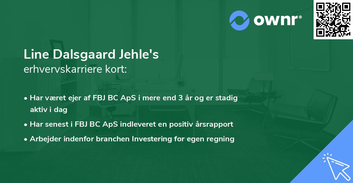 Line Dalsgaard Jehle's erhvervskarriere kort