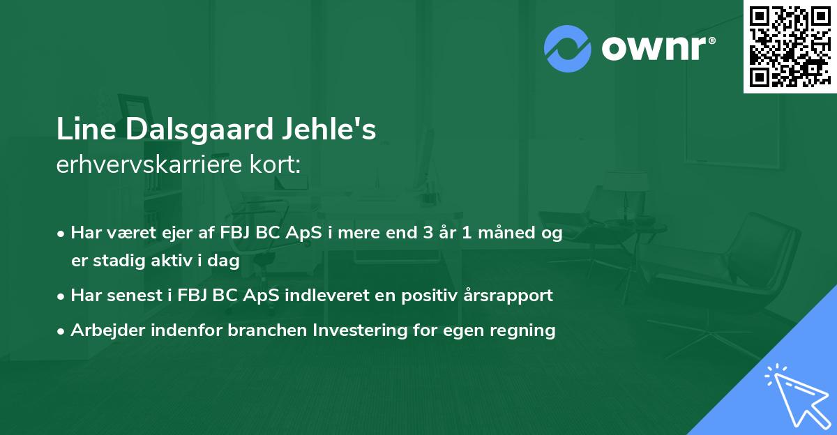 Line Dalsgaard Jehle's erhvervskarriere kort