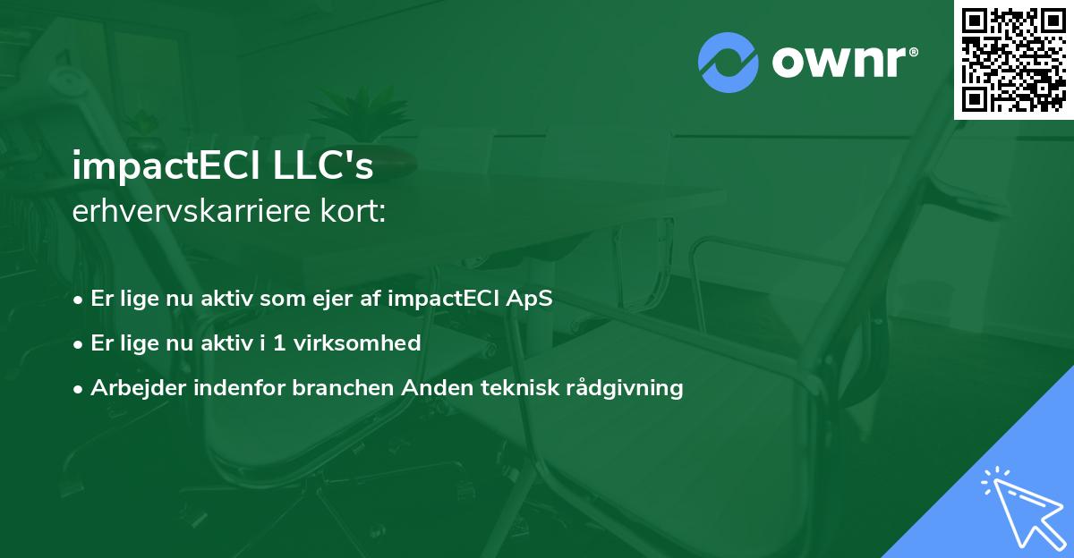 impactECI LLC's erhvervskarriere kort