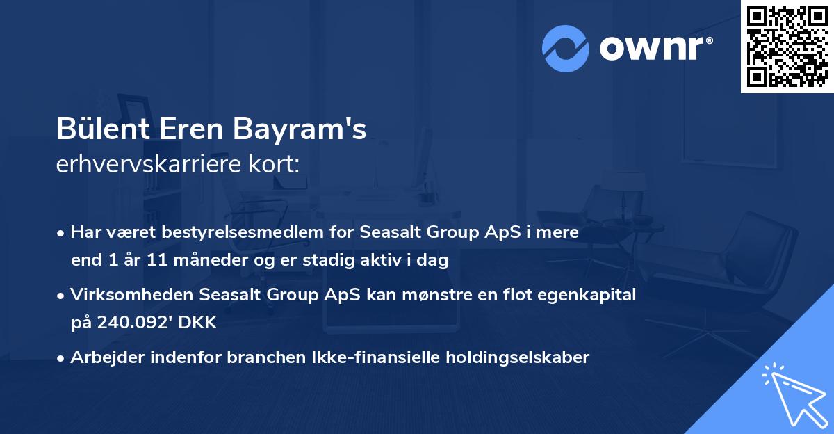 Bülent Eren Bayram's erhvervskarriere kort