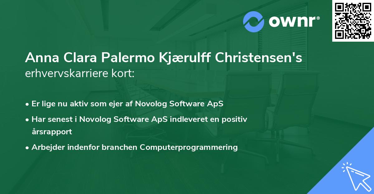 Anna Clara Palermo Kjærulff Christensen's erhvervskarriere kort