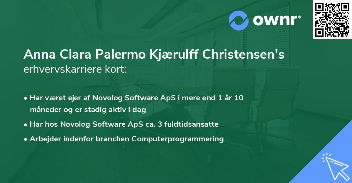 Anna Clara Palermo Kjærulff Christensen's erhvervskarriere kort