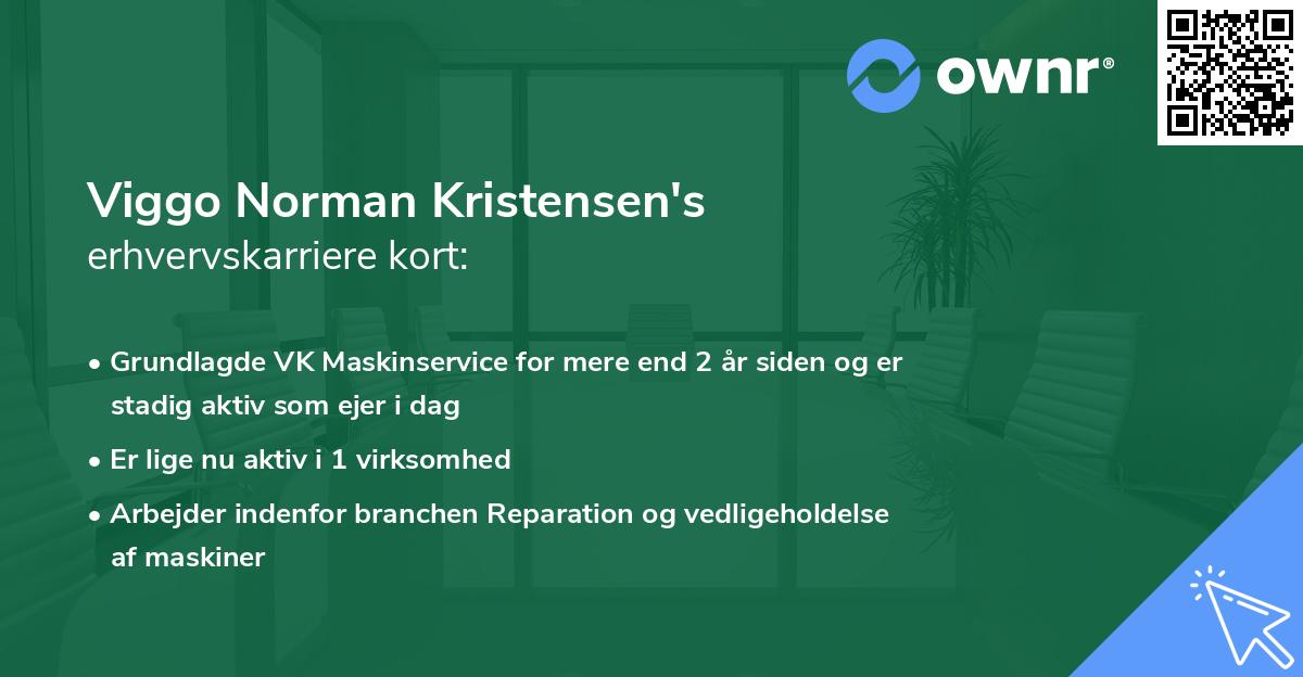 Viggo Norman Kristensen's erhvervskarriere kort