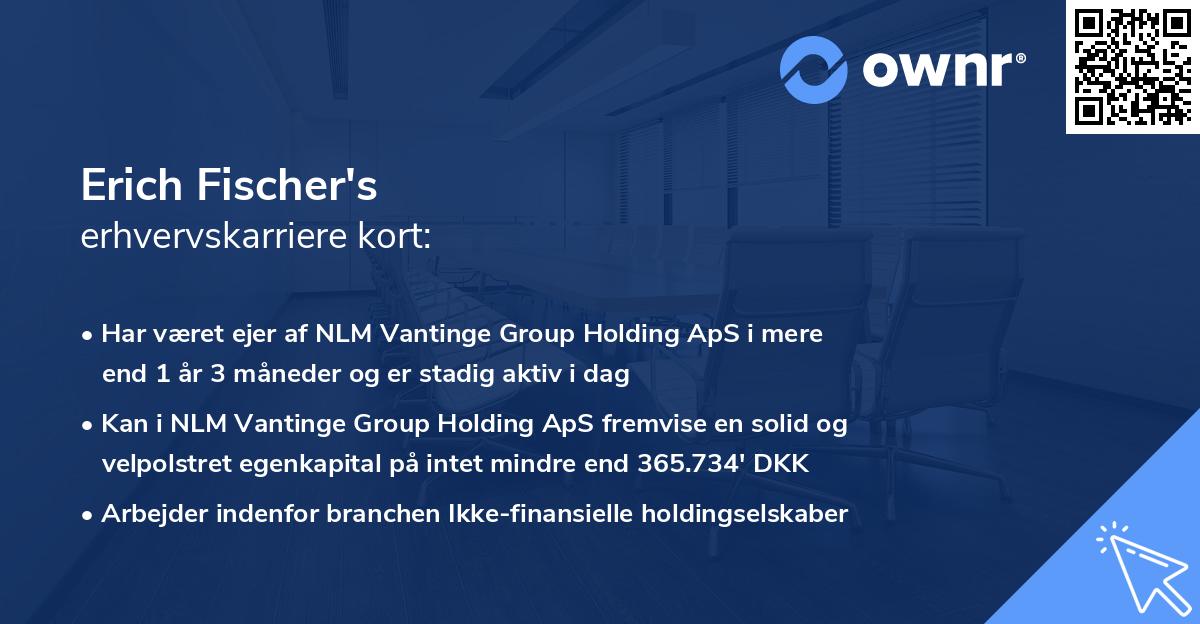 Erich Fischer's erhvervskarriere kort