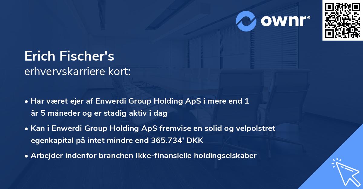 Erich Fischer's erhvervskarriere kort