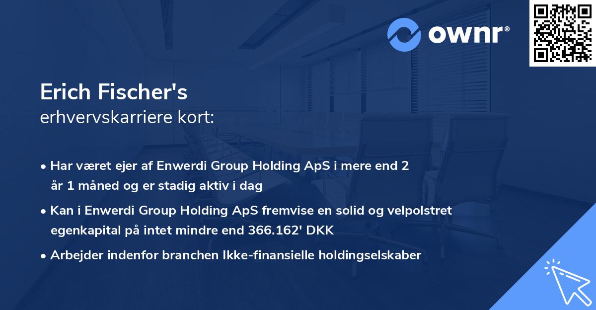 Erich Fischer's erhvervskarriere kort