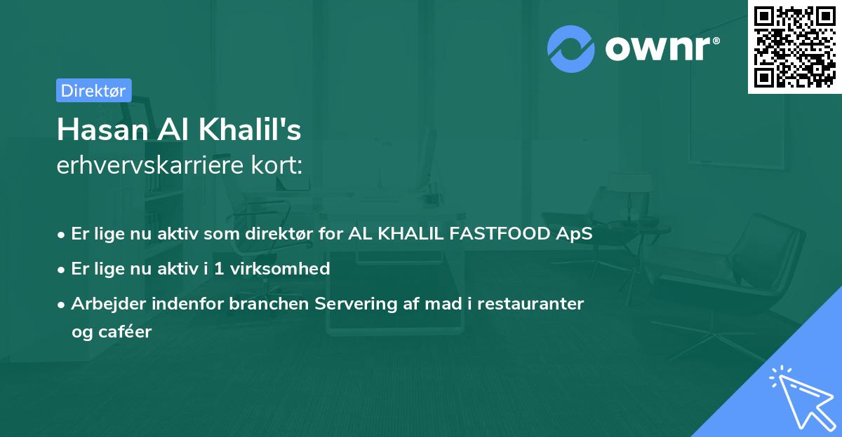 Hasan Al Khalil's erhvervskarriere kort