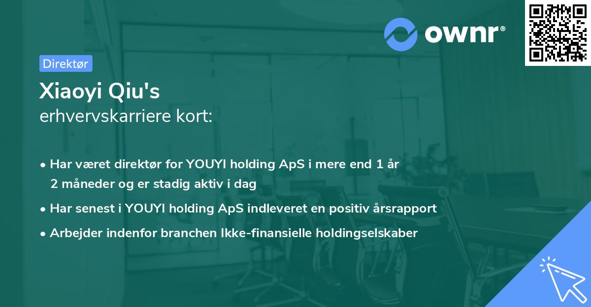 Xiaoyi Qiu's erhvervskarriere kort
