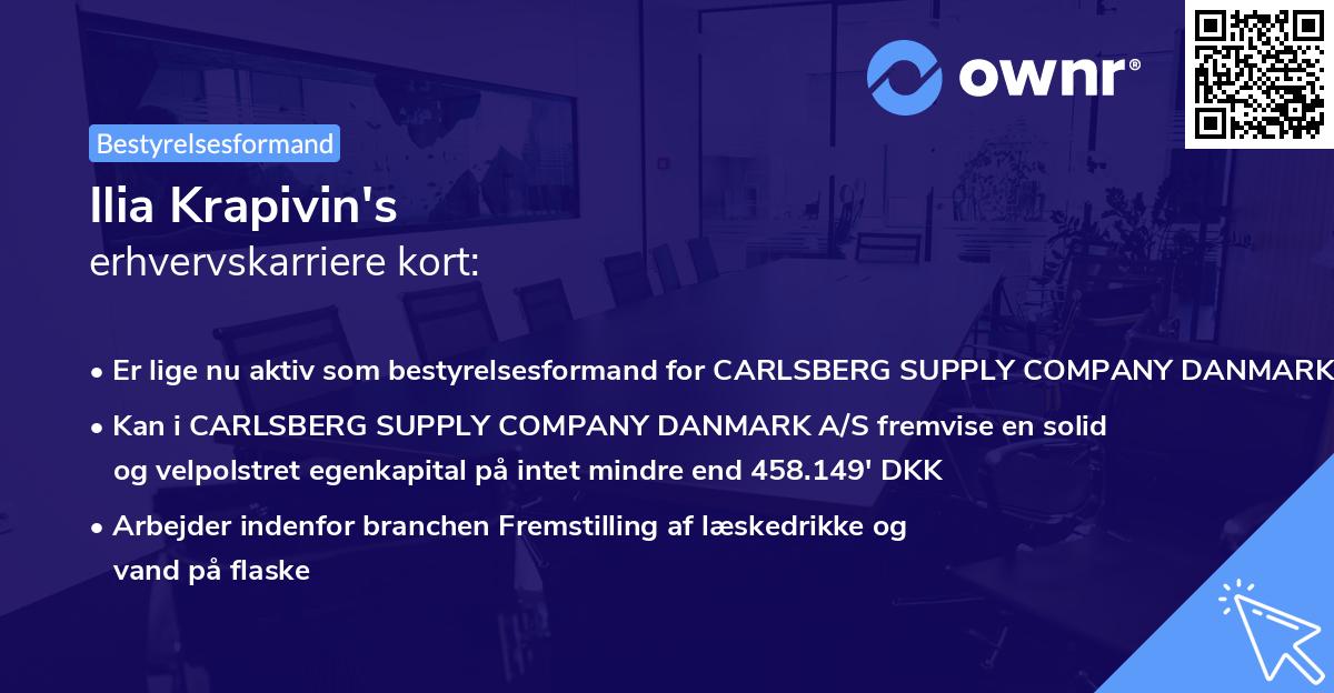 Ilia Krapivin's erhvervskarriere kort