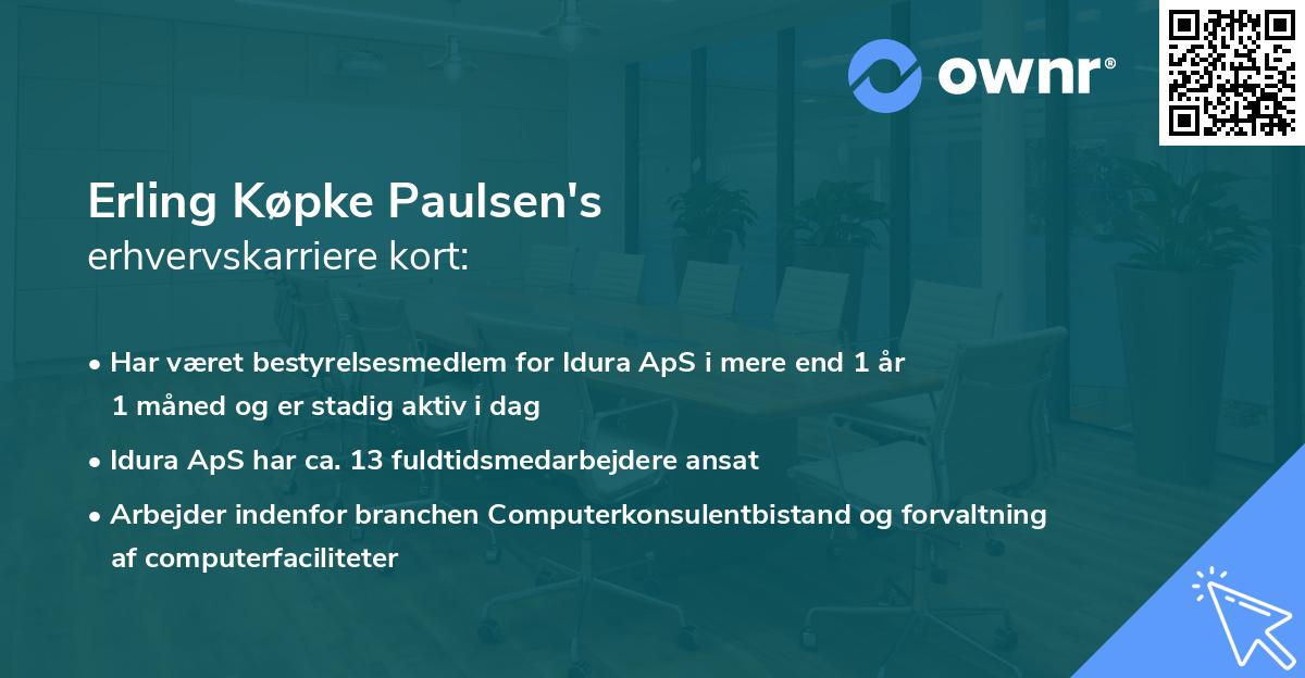 Erling Køpke Paulsen's erhvervskarriere kort