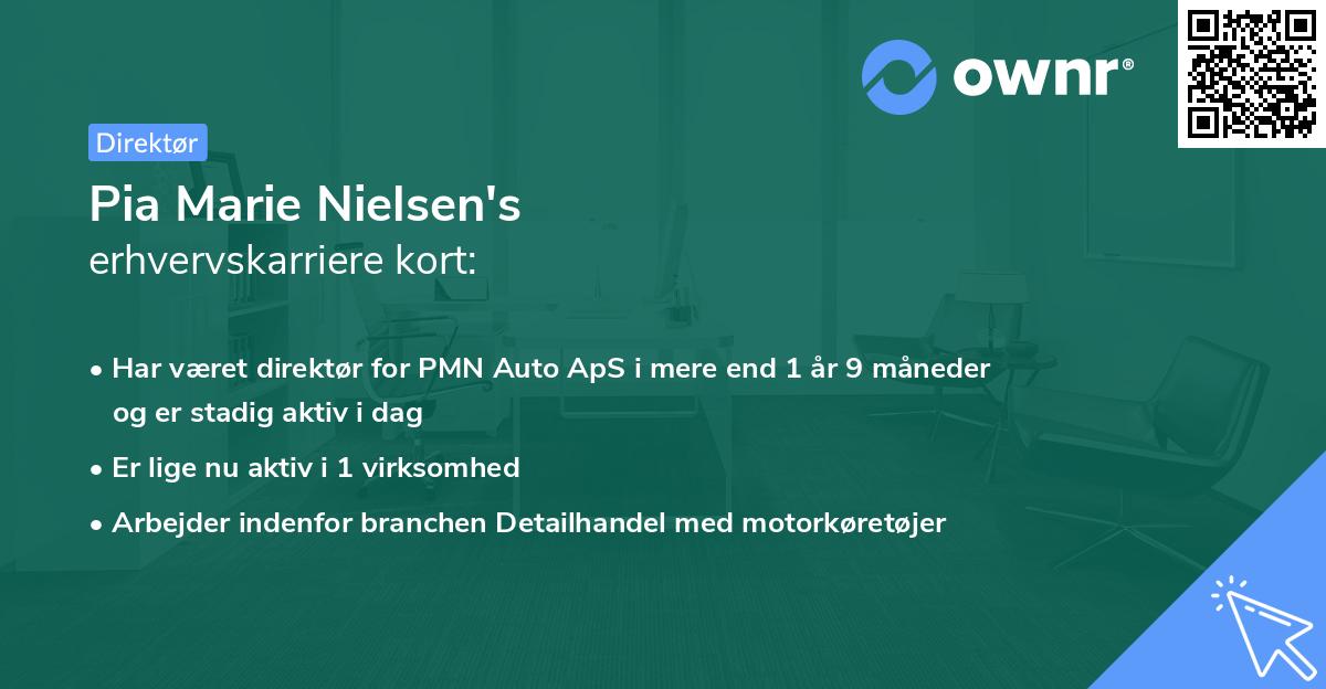 Pia Marie Nielsen's erhvervskarriere kort