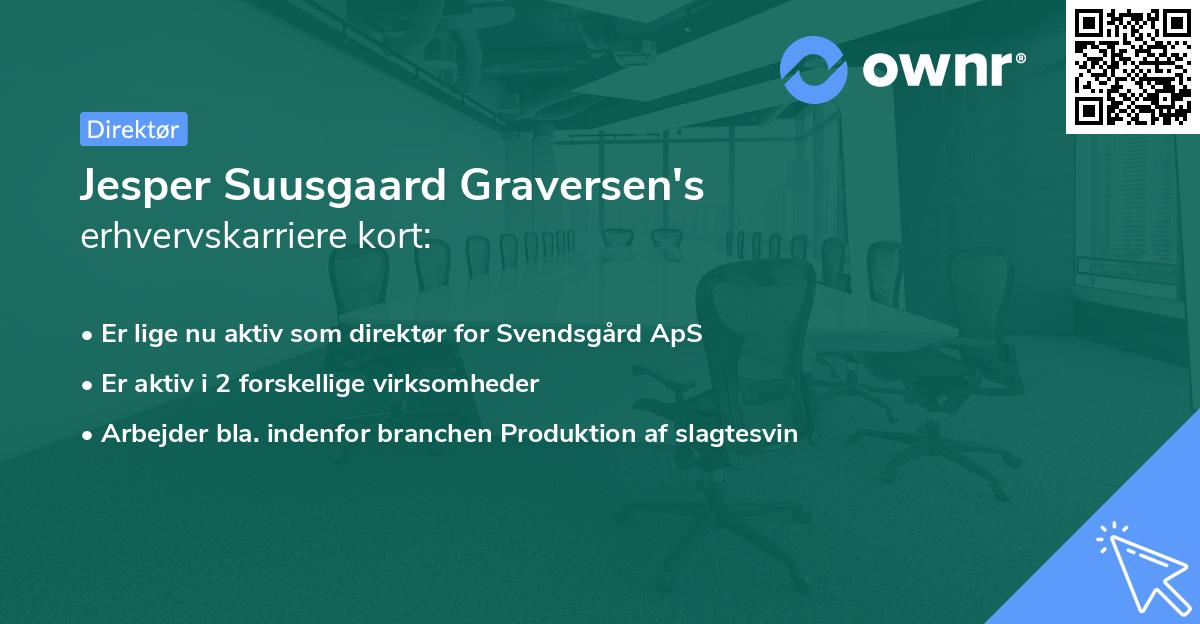 Jesper Suusgaard Graversen's erhvervskarriere kort