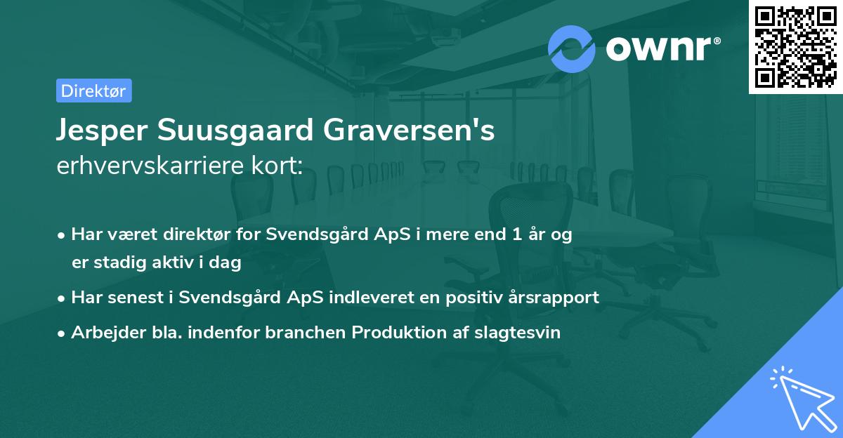 Jesper Suusgaard Graversen's erhvervskarriere kort
