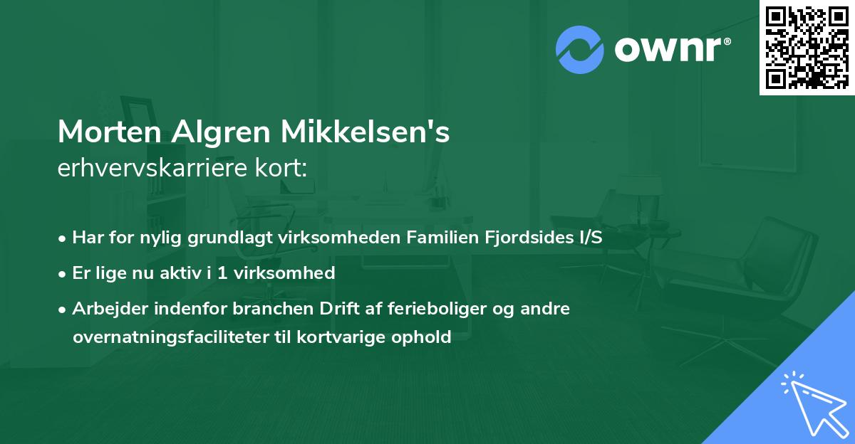 Morten Algren Mikkelsen's erhvervskarriere kort