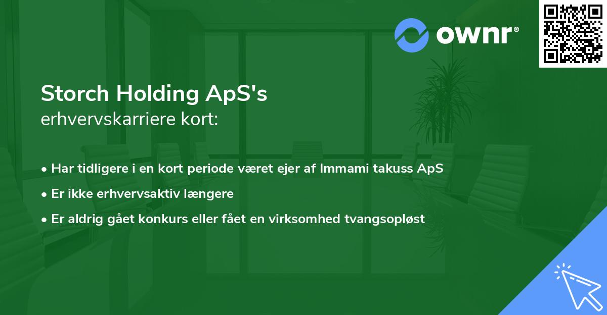 Storch Holding ApS's erhvervskarriere kort