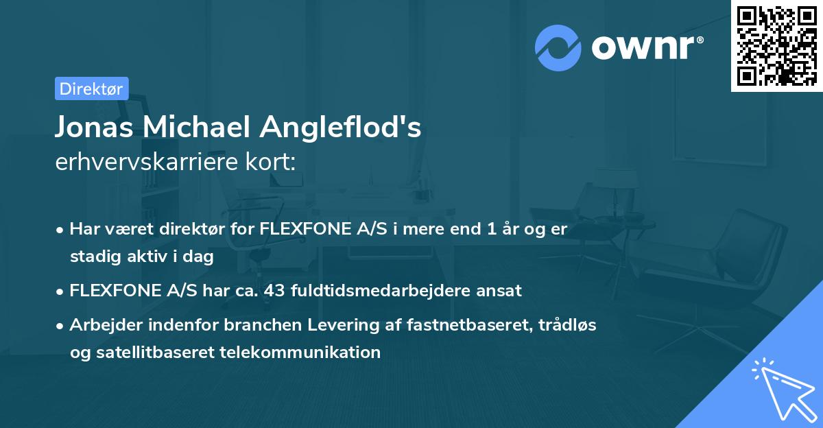 Jonas Michael Angleflod's erhvervskarriere kort