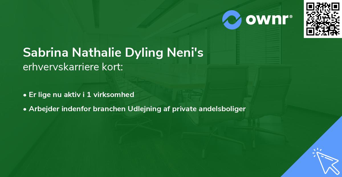 Sabrina Nathalie Dyling Neni's erhvervskarriere kort