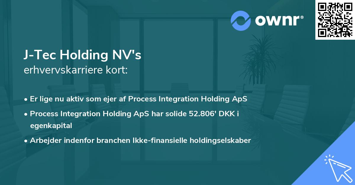 J-Tec Holding NV's erhvervskarriere kort
