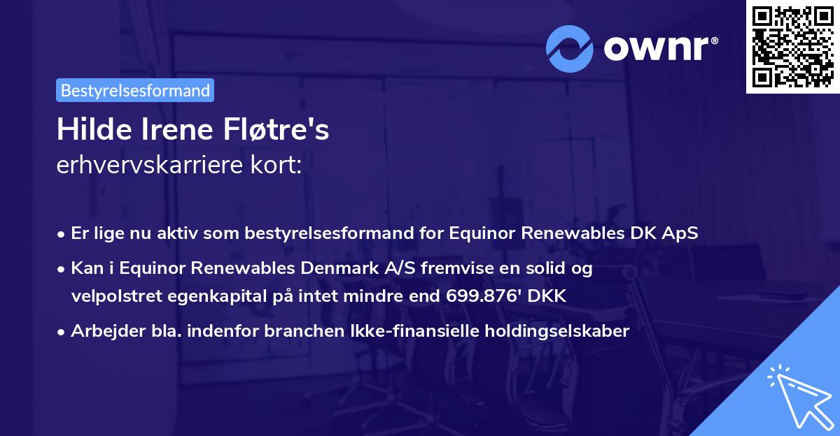 Hilde Irene Fløtre's erhvervskarriere kort