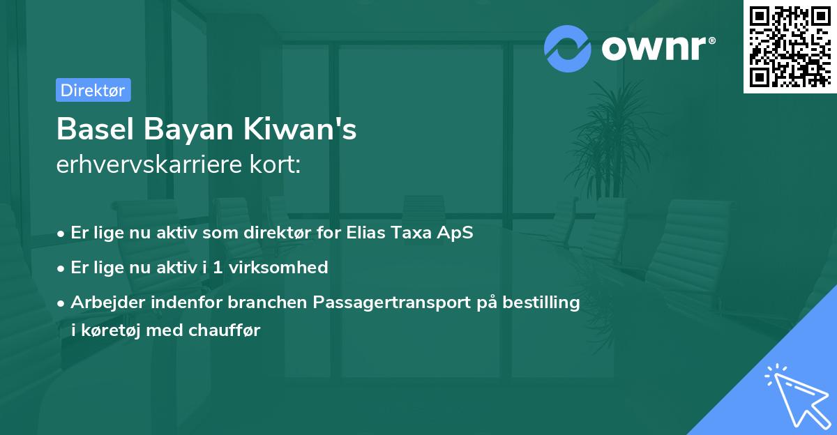 Basel Bayan Kiwan's erhvervskarriere kort