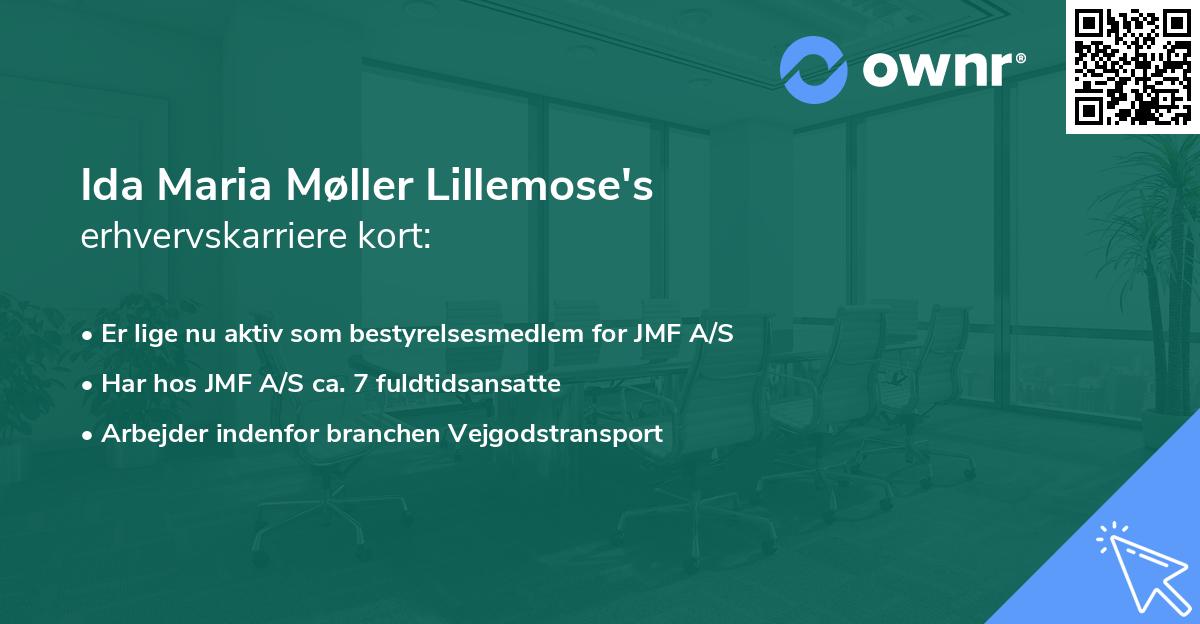 Ida Maria Møller Lillemose's erhvervskarriere kort