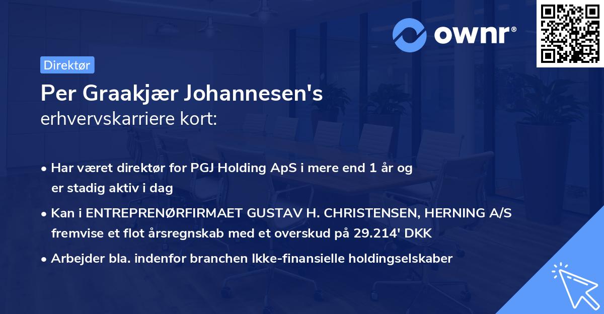 Per Graakjær Johannesen's erhvervskarriere kort