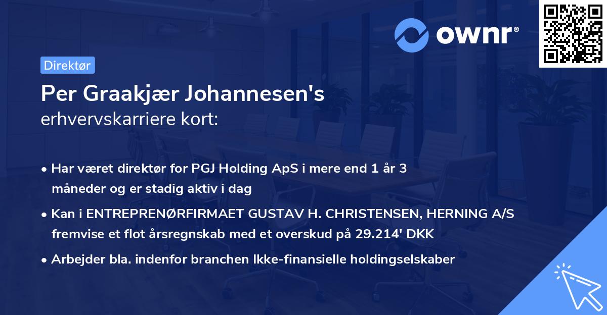 Per Graakjær Johannesen's erhvervskarriere kort