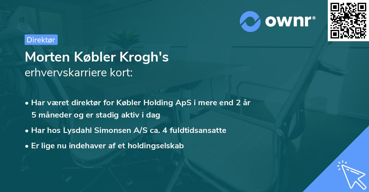 Morten Købler Krogh's erhvervskarriere kort