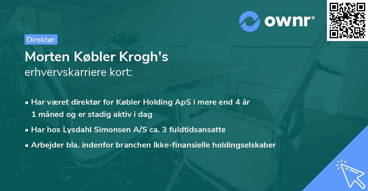 Morten Købler Krogh's erhvervskarriere kort