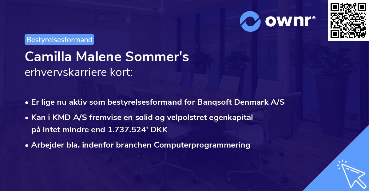 Camilla Malene Sommer's erhvervskarriere kort