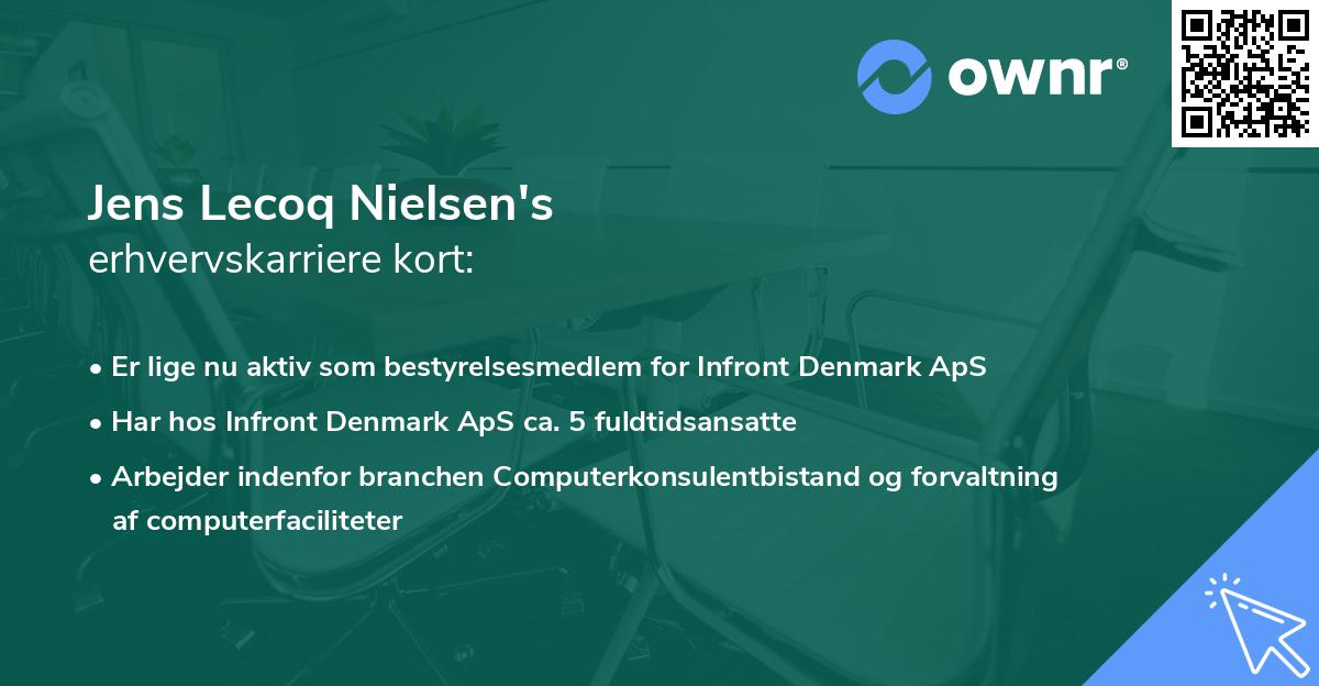 Jens Lecoq Nielsen's erhvervskarriere kort