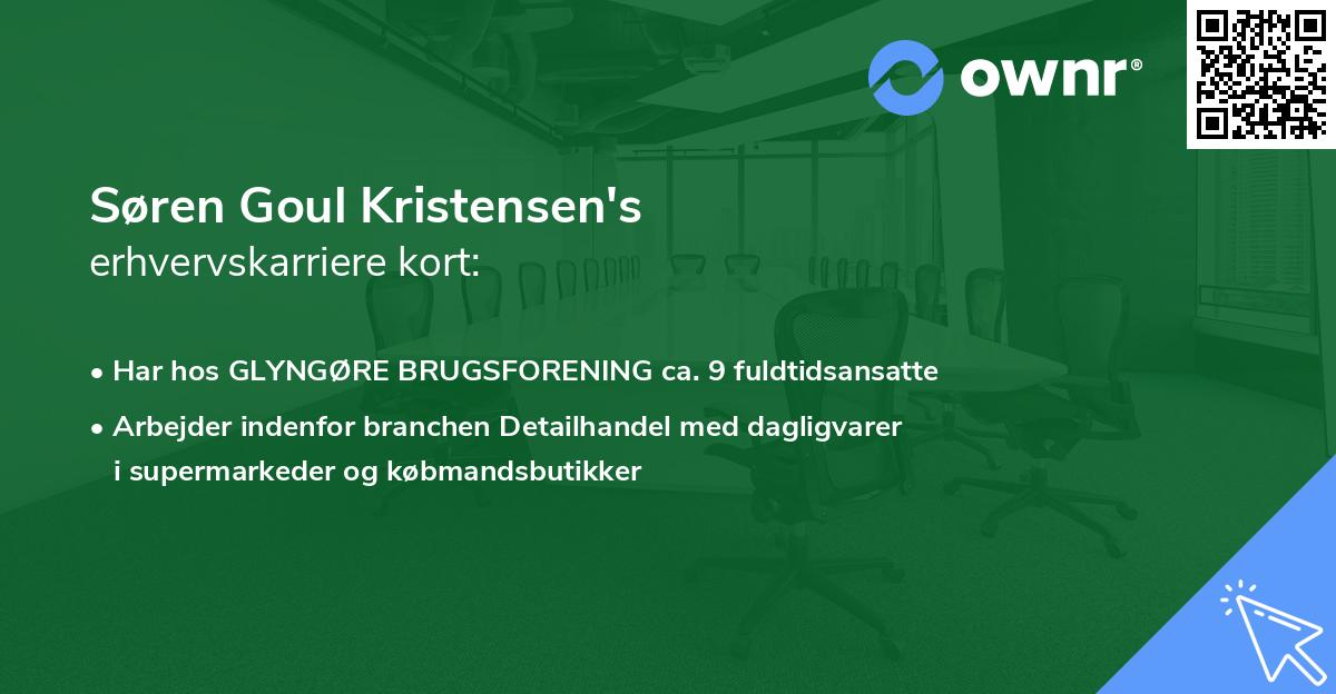 Søren Goul Kristensen's erhvervskarriere kort