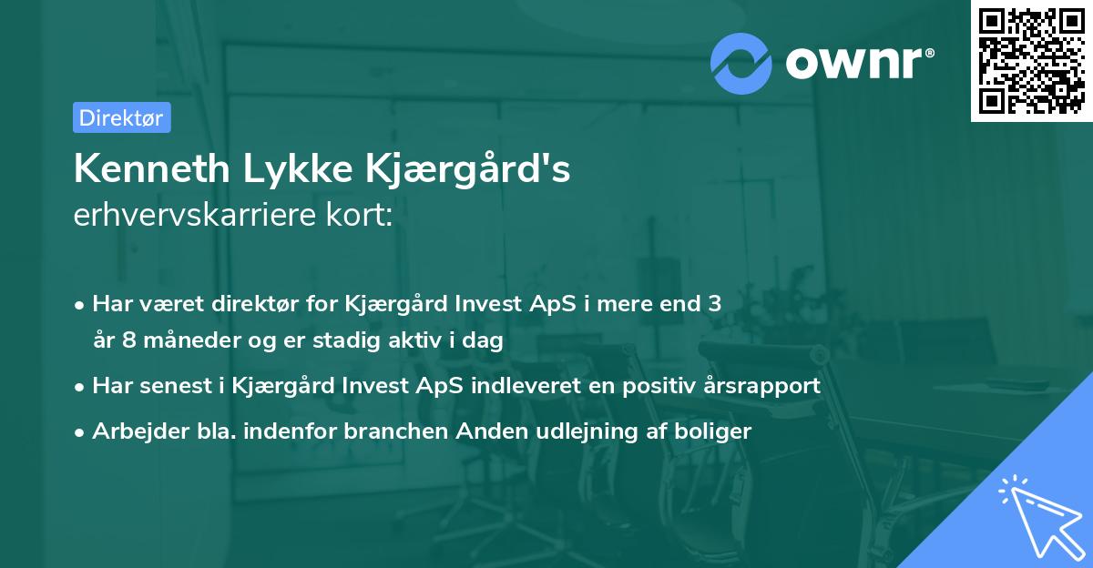 Kenneth Lykke Kjærgård's erhvervskarriere kort