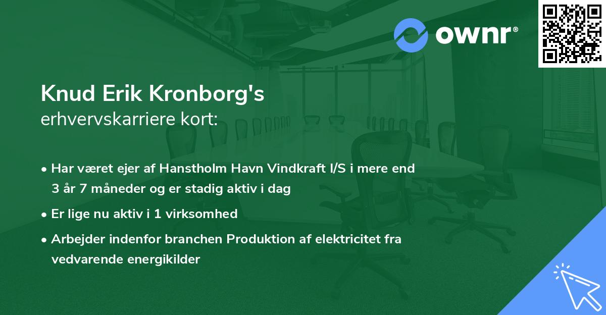 Knud Erik Kronborg's erhvervskarriere kort