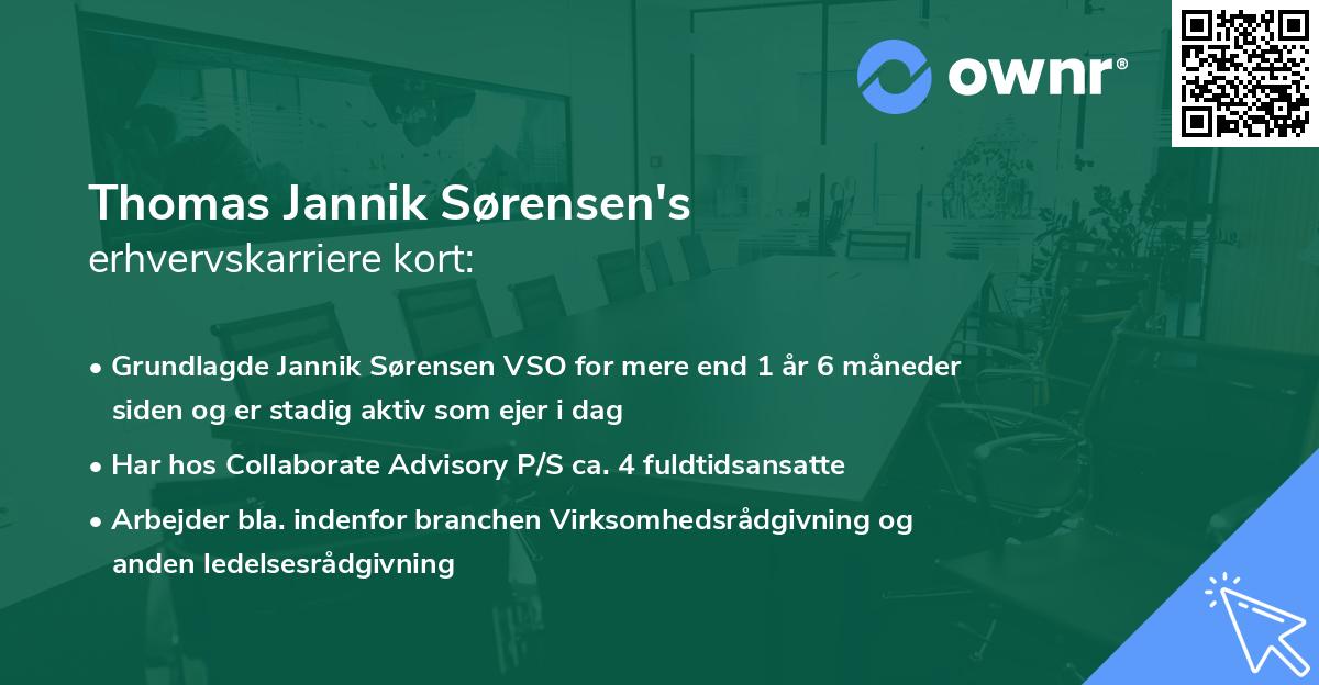 Thomas Jannik Sørensen's erhvervskarriere kort