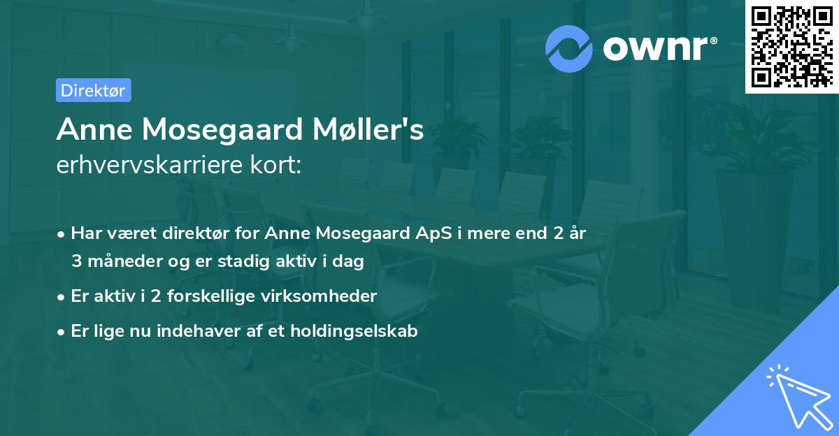 Anne Mosegaard Møller's erhvervskarriere kort