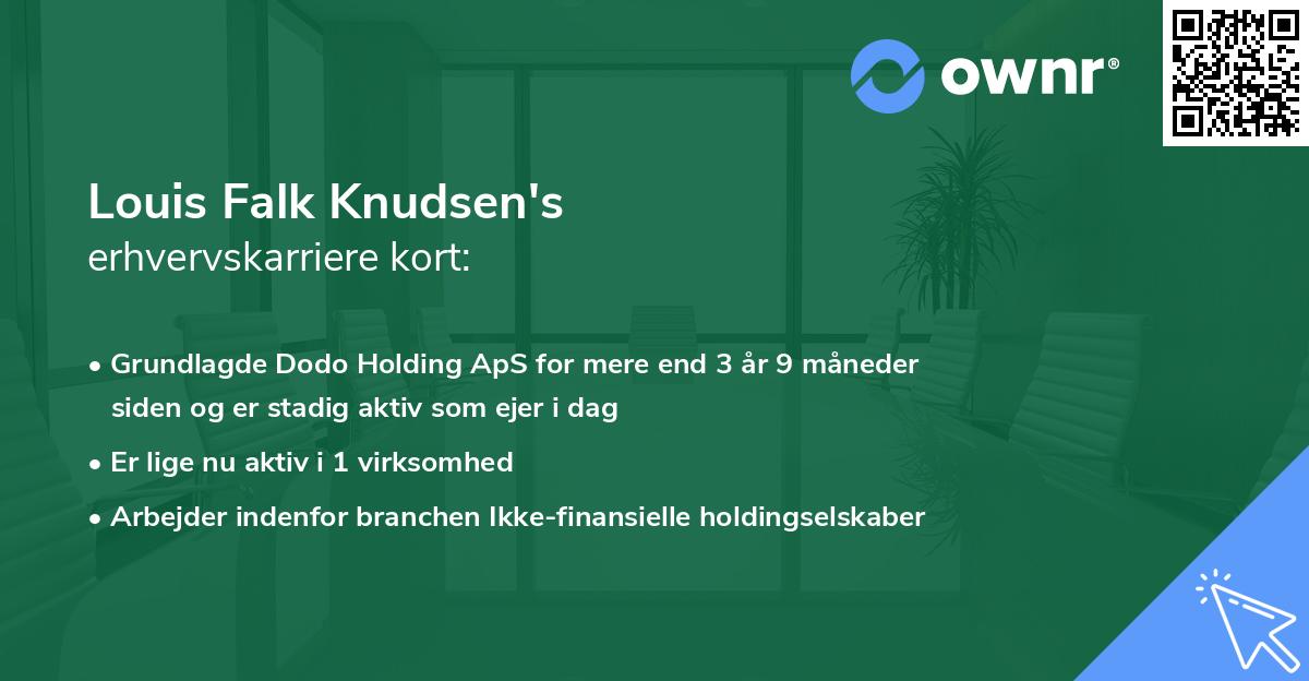 Louis Falk Knudsen's erhvervskarriere kort