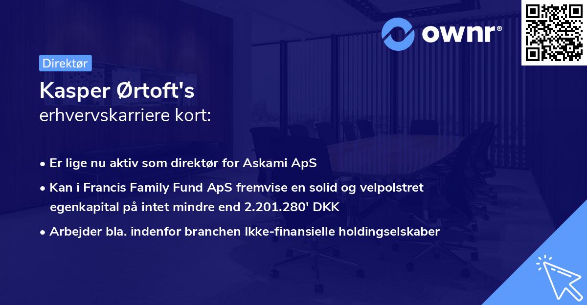 Kasper Ørtoft's erhvervskarriere kort