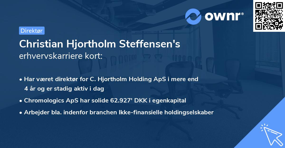 Christian Hjortholm Steffensen's erhvervskarriere kort