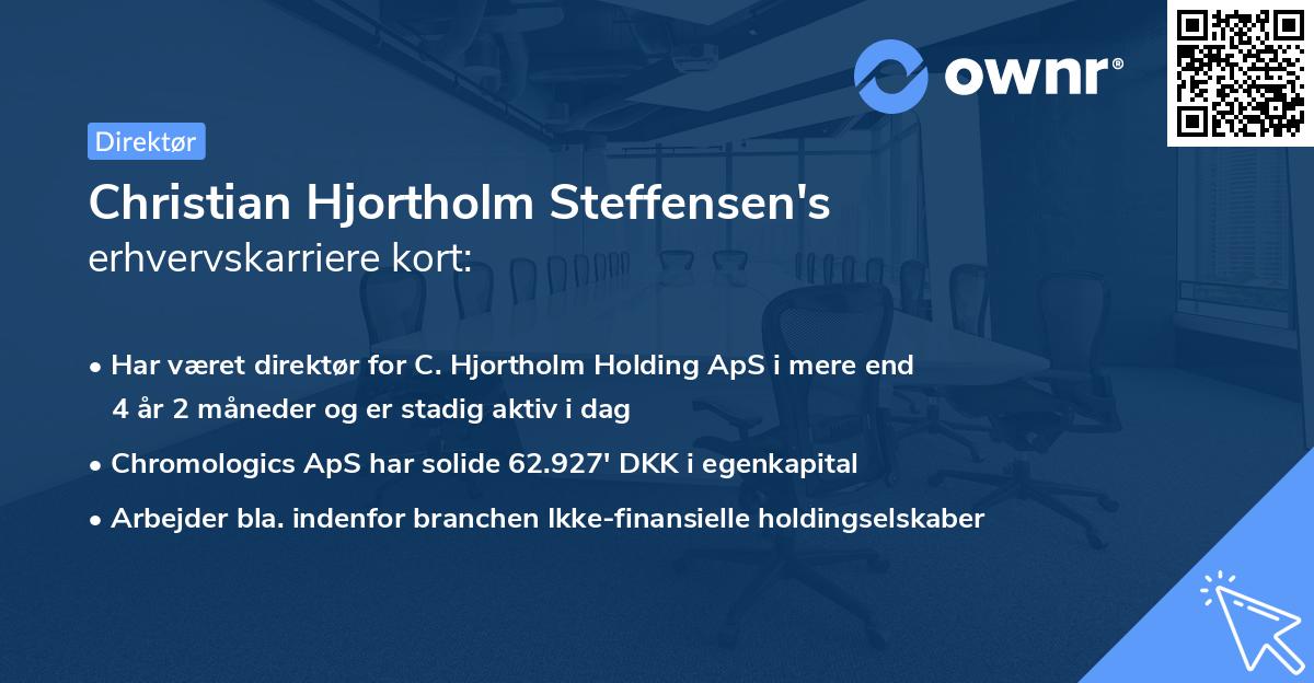 Christian Hjortholm Steffensen's erhvervskarriere kort