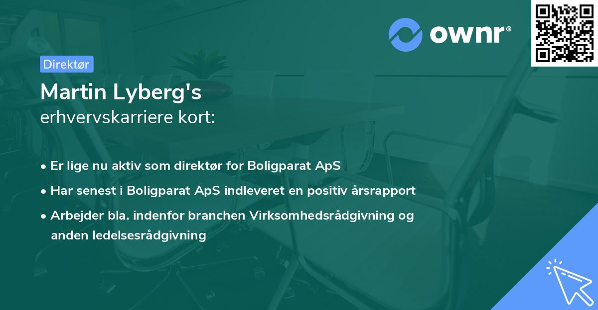 Martin Lyberg's erhvervskarriere kort