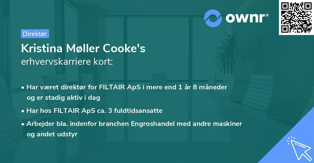 Kristina Møller Cooke's erhvervskarriere kort
