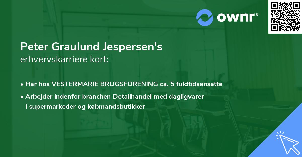 Peter Graulund Jespersen's erhvervskarriere kort